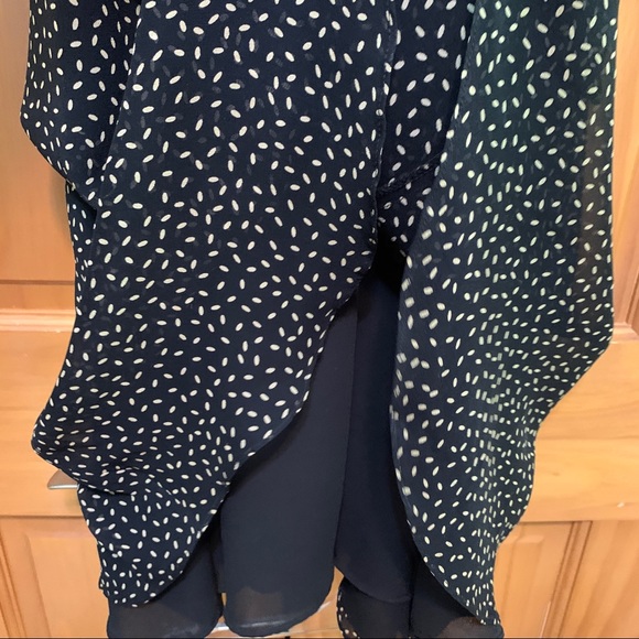 Talbots Pure Silk Black/Tan Dress 4P - Picture 6 of 7